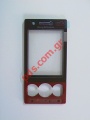 Original housing with window SonyEricsson W705 in black red color 