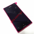 Original front cover with Glass and Digitazer set complete LT26W Xperia ACRO S Pink