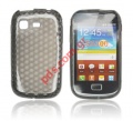 Transparent hard plastic case for Samsung S5300 Galaxy Pocket in smoked black
