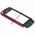 Original housing Nokia Asha 311 A Cover with touch window Digitazer in Magenta Red color