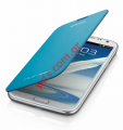 Original flip case for Samsung Galaxy Note 2 (II) N7100 in Blue color (EFC-1J9FbEGSTD)