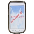 Transparent hard plastic case for Samsung S7562 Galaxy S Duos in smoked black