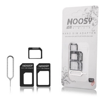    iPhone  Nano Black SIM adapter 3 in 1  .