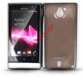 Transparent hard plastic silicon case Jekod TPU Sony Sola MT27i excellent fit in transparent brown color.