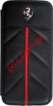 Δερμάτινη θήκη Ferrari iPhone 5 της Apple με καπάκι τύπου βιβλίο της σειράς Καλιφόρνια σε μαύρο χρώμα.