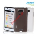 Transparent hard plastic case Jekod LG Optimus L7 P700 in black color