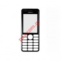 Original housing front cover Nokia 206 Black with window