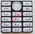 Original keypad for Nokia 206 (1 SIM) white color