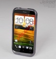 Transparent hard plastic case Jekod HTC Desire X in black color.