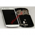 Original LCD set Samsung GT Galaxy Express i8730 Display with Touch Unit Digitazer Complete White.