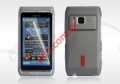 Transparent soft plastic silicon TPU case Nokia N8-00 excellent fit in transparent black color.
