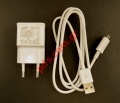 Travel charger set (OEM) Samsung ETA-U90EWE USB with Micro USB White (BULK).