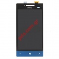 Complete set LCD Display HTC 8S, A620e Black with Blue including touch digitizer