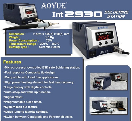   Aoyue 2930 LEAD FREE 75 Watt    