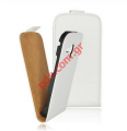 Protective case flip open type Slim Samsung i8190 Galaxy S III Mini White