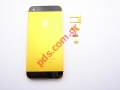 Πίσω καπάκι σετ (OEM) iPhone 5 Gold Yellow σε χρυσό χρώμα (anodization)