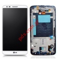 Γνήσια πρόσοψη σετ LCD LG D802 Optimus G2 White σε λευκό χρώμα 