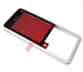 Original housing front cover Nokia 301 White color 1 SIM with window
