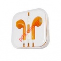 Ακουστικά στέρεο iPhone 5 series stylish orange σε πορτοκαλί χρώμα