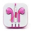 Ακουστικά στέρεο iPhone 5 series stylish Pink σε ροζ χρώμα