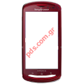 Original front cover with digitazer and touch screen Sony Ericsson Xperia Mini Pro MK16i Red color.