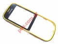 Original front cover Nokia 3720c Cover Yellow with glass