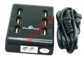 Wall Charger Adapter PT-206 Multi 6 port USB Powertech for iPad iPhone iPod Samsung HTC LG Sony 