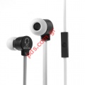 Earphone Stereo Headset KEEKA Noodle shaped 3.5mm  White/Black In-Ear with Mic for iPhone etc