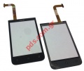 External glass with touch HTC Desire 200 Black digitizer