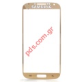 External glass window (oem) for Samsung Galaxy i9500 S IV, i9505 LTE in Gold color.