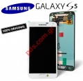 Original set Display Samsung SM-G900F Galaxy S5 White with touch screen and LCD TFT 