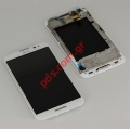 Original front cover LG E986 Optimus G Pro White with touch screen and LCD display 