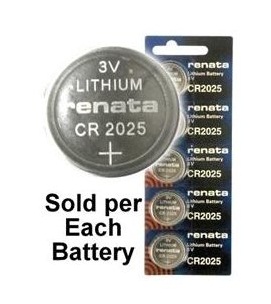  Renata CR2025 Lithium 3V ( 1) 165mAh --    5 --