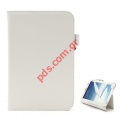 Θήκη Folio Stand Samsung Galaxy Note 8.0 N5100 White Leather Tablet Case σε λευκό χρώμα