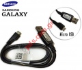 Original data cable MicroUSB Samsung APCBU20BBE Black Bulk