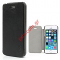 Book Case iPhone 5, 5S Flip Stand Black.