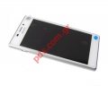 Original front cover LCD display Sony D2302 Xperia M2 Dual White touch screen 