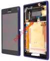 Original front cover LCD display Sony D2302 Xperia M2 Dual Purple touch screen 
