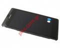 Original front cover set Sony Xperia E3 Black D2202, D2203, D2206 with touch screen and display 