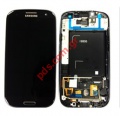 Original set LCD Samsung GT-i9305 Galaxy S3 LTE Black (FULL REFURBISHED) with front cover