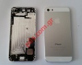 Back set cover (OEM) Apple iPhone 5 A1428 White color (W/Logo + Parts) 