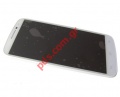 Original front cover set White Alcatel One Touch OT 7050Y Pop S9 with touch screen and LCD display