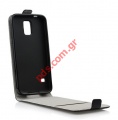 Protective case flip open Slim Lumia 640 in black color