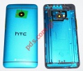 Original battery cover HTC ONE M7 801e Blue color.