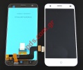 Complete set (OEM) LCD ZTE Blade 6 Plus White with Digitizer and Display