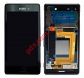 Original front cover Black Sony Xperia M4 Aqua (E2303), Xperia M4 Aqua (E2306) with touch screen and display 
