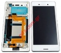 Original Display LCD set White Sony Xperia M4 E2312, E2333 with front cover 