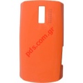 Original battery cover Nokia Asha 205 Orange (DUAL 2 SIM) color.