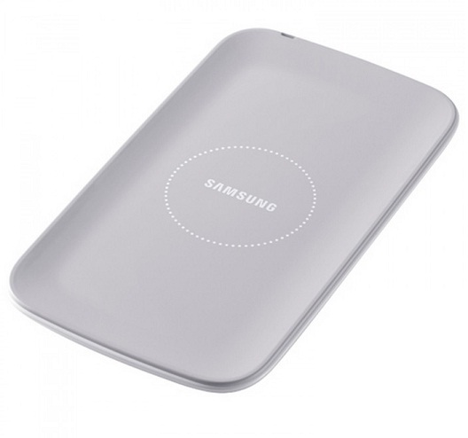 Original wireless charging plate NFC Samsung EP-P100IEW Silver Blister