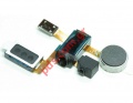 Original flex cable Samsung i9100 Galaxy S II with Ear speaker and audio connector.